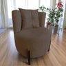 Poltrona Decorativa Luna Suede Marrom - 7