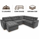 Ver imagem 3 de Sofá de Canto Premium 5 Lugares Chaise Grafite Inovaflex