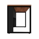 Ver imagem 7 de Mesa Plataforma Individual com Caixa de Tomadas Pés Metal 120cm Industrial Executive Nogal e Preto