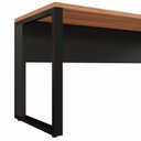 Ver mais imagens de Mesa Plataforma Individual com Caixa de Tomadas Pés Metal 120cm Industrial Executive Nogal e Preto