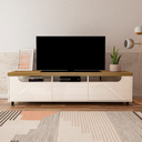 Ver imagem 1 de Rack para Tv até 75 Polegadas Urano 2 Portas 1 Gaveta Pinho/off White - Pnr Móveis
