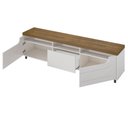 Ver imagem 3 de Rack para Tv até 75 Polegadas Urano 2 Portas 1 Gaveta Pinho/off White - Pnr Móveis