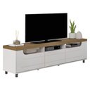Ver imagem 2 de Rack para Tv até 75 Polegadas Urano 2 Portas 1 Gaveta Pinho/off White - Pnr Móveis