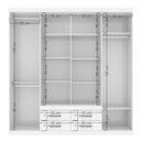 Ver imagem 3 de Guarda-roupa Casal Barbados 8 Portas 4 Gavetas Branco - Pnr Móveis
