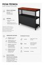 Ver imagem 4 de Bancada Ilha para Cozinha Design Industrial 1,80X50MT Tampo Vermelho Pés Preto