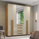 Ver imagem 1 de Guarda Roupa Design 5 Portas com Espelho Cinamomo