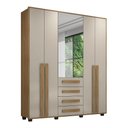 Ver imagem 3 de Guarda Roupa Design 5 Portas com Espelho Cinamomo