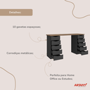 Ver imagem 5 de Escrivaninha Due Ii -nogal/preto 6024