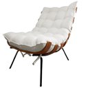 Ver imagem 3 de Kit Poltrona Costela com Puff Bouclê Off White