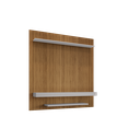 Ver imagem 5 de Painel Tv 60 Polegadas Atlas Ripado 3d de Madeira Sala de Estar 150cm Home Cinema com Prateleira