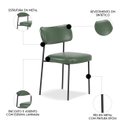 Ver imagem 3 de Cadeira de Jantar Estofada Kit 10 Milli A14 Sintético Verde Musgo - Mpozenato