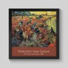 Quadro Vincent Van Gogh The Red Vineyard Arts Memphis 30x30cm Moldura Padrão Preto - 1