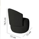 Ver mais imagens de Kit Namoradeira + 2 Poltronas Decorativa Beatriz Orgânica Veludo Preto