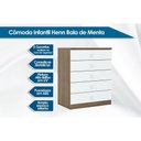 Ver imagem 5 de Cômoda de Quarto Bala Menta C- 5 Gavetas Branco - Henn