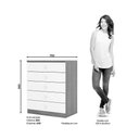 Ver imagem 3 de Cômoda de Quarto Bala Menta C- 5 Gavetas Branco - Henn