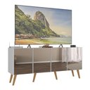 Ver imagem 1 de Rack Tv até 50 Polegadas 4 Portas Retrô com Espelhos Multimóveis Mp1082 Branco/natural