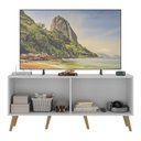 Ver imagem 4 de Rack Tv até 50 Polegadas 4 Portas Retrô com Espelhos Multimóveis Mp1082 Branco/natural