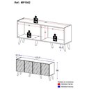 Ver imagem 3 de Rack Tv até 50 Polegadas 4 Portas Retrô com Espelhos Multimóveis Mp1082 Branco/natural