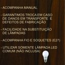 Ver mais imagens de Luminária Decorativa Madeira Pendente Redondo Dunas 60cm