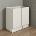 Ver imagem 1 de Balcão Canto Reto com 1 Porta MDF Fineze Bege/Areia