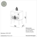 Ver imagem 3 de Mesa de Cabeceira com 1 Gaveta Tela Natural 100% MDF Carvalho Rose