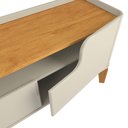 Ver imagem 3 de Rack com 220cm Cantos Arredondados 4 Portas para Tv 75 Flip 2.2 Patrimar Off White/cinamomo