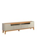 Ver imagem 5 de Rack com 220cm Cantos Arredondados 4 Portas para Tv 75 Flip 2.2 Patrimar Off White/cinamomo