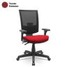 Cadeira Flash Presidente Poliéster Tela Mesh Giratória - Braços Reguláveis e Sistema Backplax - 4