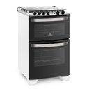 Ver imagem 2 de Fogão de Piso Electrolux 4 Bocas Duplo Forno Full Glass Branco 56dba – Bivolt
