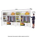 Ver imagem 4 de Closet Casal Duplo Lu 12PTS 08 Gavetas com Espelho com Pés Slim Carioca Móveis