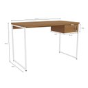 Ver imagem 2 de Mesa Escrivaninha 118cm com 1 Gaveta em Estilo Industrial Cmc622 Kappesberg Industrial