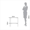 Ver imagem 4 de Mesa Lateral Orgânica 62cm Pés em Metal Dalla Costa 100% MDF Cor:Freijó