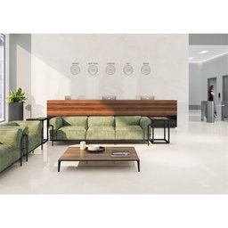 Porcelanato Polido Com Borda Reta Artemis 90x90cm Branco - 2
