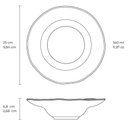 Ver imagem 2 de Prato para Risoto Massa Preto Matte 25cm Porto Brasil Cerâmica Orgânico Mesa Posta Restaurante