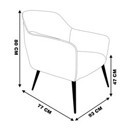Kit 2 Poltronas Decorativas Versalhes Pés Palito Madeira Veludo Cinza - Gran Belo - 2