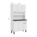Ver imagem 3 de Kit Armário Aço para Cozinha Compacta com Balcão m 6 Portas 1 Gaveta Aço 105cm Off White