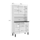 Ver imagem 2 de Kit Armário Aço para Cozinha Compacta com Balcão m 6 Portas 1 Gaveta Aço 105cm Off White