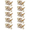 Ver imagem 1 de Kit 10 Jogos De Mesa Bistrô De Madeira Com 2 Cadeiras Dobravel Mel - Amarelo