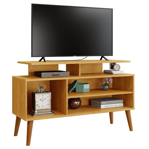 Rack Bancada para Tv de até 42" 2 Prateleiras Lynne Naturale/off White
