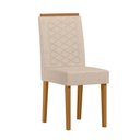 Ver imagem 4 de Conjunto Sala de Jantar Mesa Aurea 160x90 6 Cadeiras Aurea Ype/offwhite/bouclé Gelo