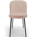 Ver imagem 3 de Kit 3 Cadeiras Sala de Jantar Estofada Gavi L02 Linho Rosê - Lyam Decor