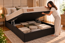 Ver imagem 6 de Kit Colchão D45 Eco Casal com Baú Preto Corino