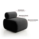 Ver imagem 4 de Poltrona Decorativa para Sala KIT2 Orgânica 60 cm Base Fixa Nara Bouclê D03 - D'Rossi