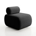 Ver imagem 5 de Poltrona Decorativa para Sala KIT2 Orgânica 60 cm Base Fixa Nara Bouclê D03 - D'Rossi