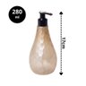Porta Sabonete Líquido Prime Plástico Âmbar Martelado 280ml - Plasútil - 2