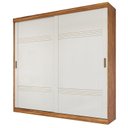 Ver imagem 3 de Guarda-Roupa Casal 2 Portas de Correr 243cm 100% MDF Marsala Espresso Móveis Bege/Cinamomo/Off White