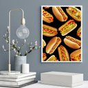 Ver imagem 1 de Quadro Decorativo Fotografia Cachorro Quente 24x18cm:madeira Branca
