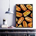 Ver imagem 2 de Quadro Decorativo Fotografia Cachorro Quente 24x18cm:madeira Branca