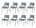 Ver imagem 2 de Cadeira Iso Base Cinza, Igreja, Escola, Escritório -cinza Kit 8 Peças
