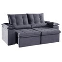 Ver imagem 2 de Sofa Colorado Retratil e Reclinavel 2,30 Metros Fernandes Estofados Cor Veludo Cinza